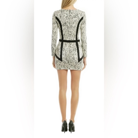 Parker Blanche Sheath Dress – Black & White Ponte Knit Jacquard – Size L - Picture 6 of 16